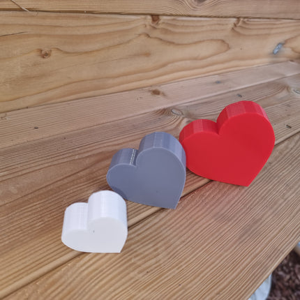 Custom 3D Printed Geometric Heart Ornament - Close Up Detail View