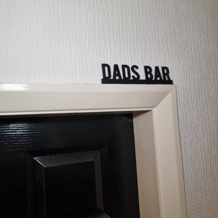 Dads Bar Door Topper - Close Up Detail View