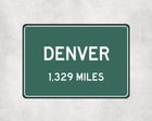 Denver Distance Sign - Sign | Personalised Gift