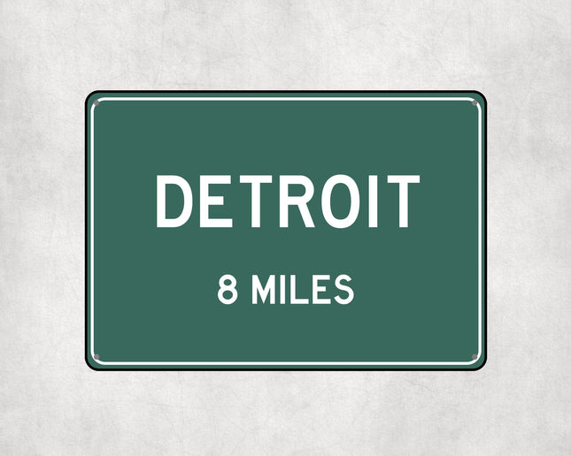 Detroit Distance Sign - Sign | Personalised Gift