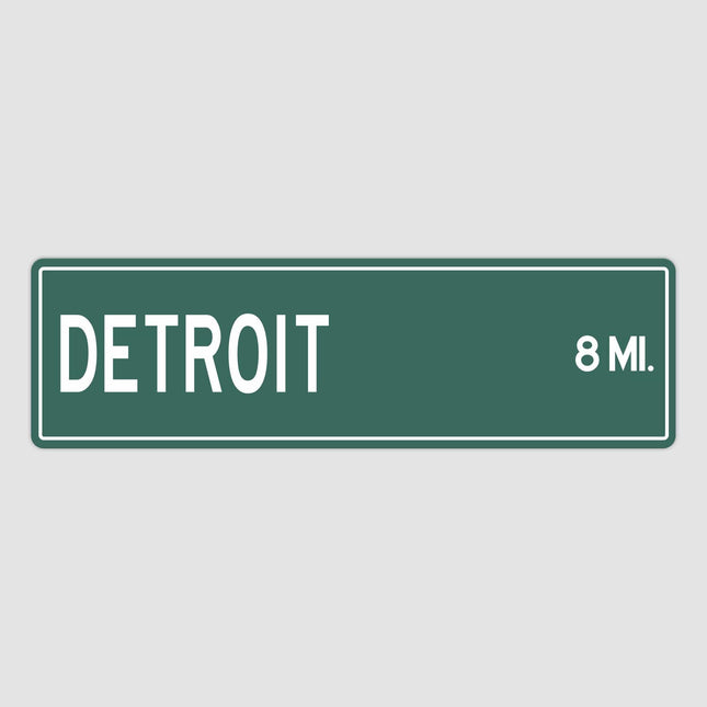 Detroit Distance Street Sign - Sign | Personalised Gift