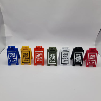 Do Not Touch Mini Floor Sign – Custom Colors & Sizes - Alternative Angle View