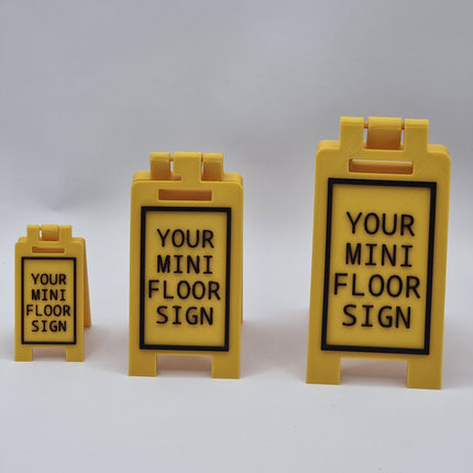Do Not Touch Mini Floor Sign – Custom Colors & Sizes - Close Up Detail View