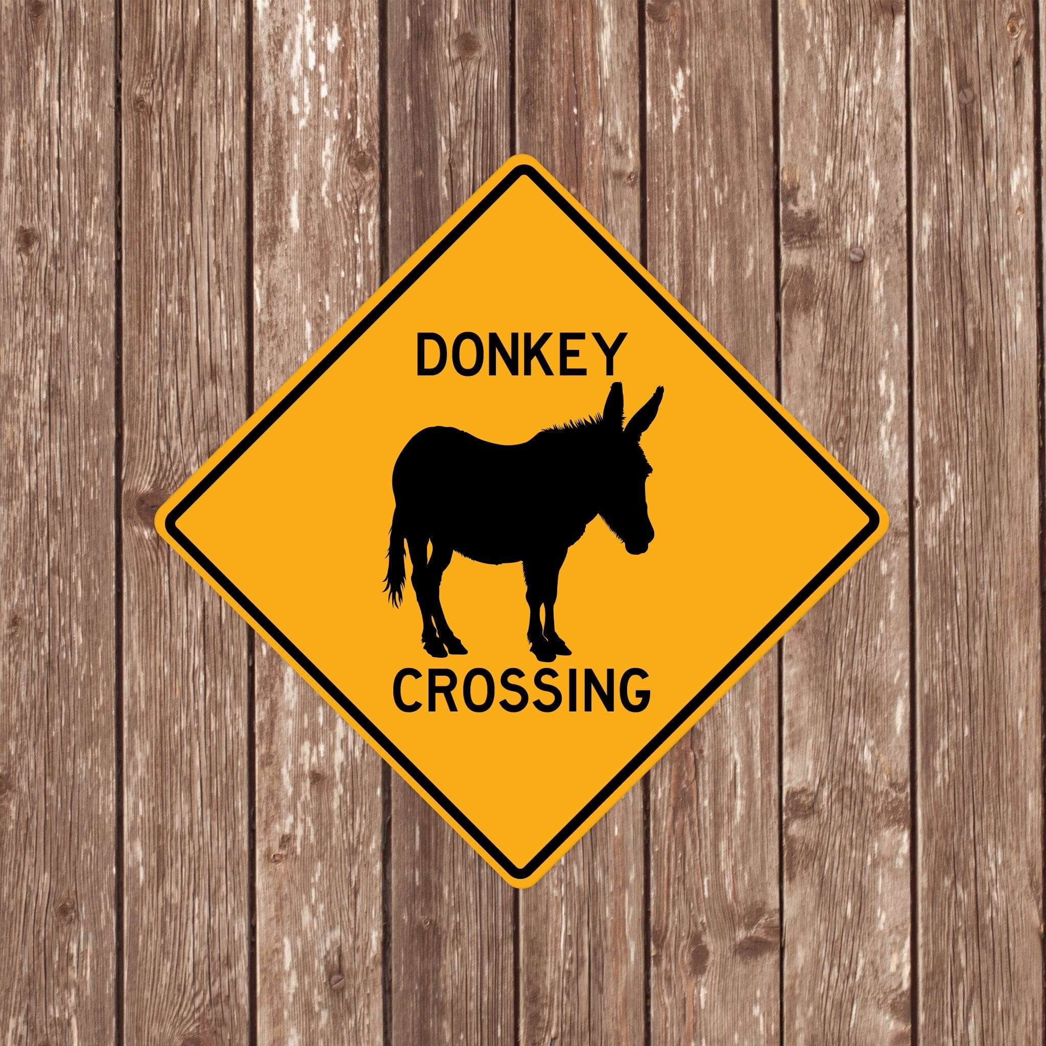 Donkey Rodeo Sign Donkey Crossing Sign | Novelty Road Warning Gift โ The Quirky Gift Co