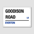 Everton Goodison Road Street Sign - Sign | Personalised Gift