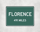 Florence Distance Sign - Sign | Personalised Gift