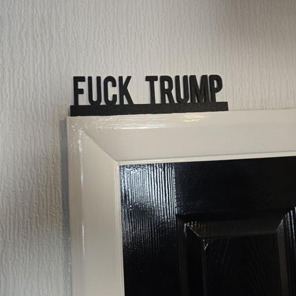 Fuck Trump Door Topper - Lifestyle Room Setting