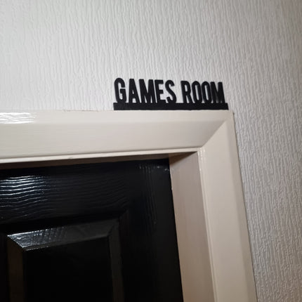 Games Room Door Topper - Close Up Detail View
