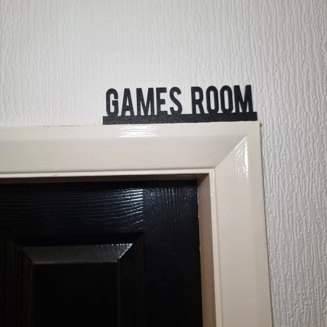 Games Room Door Topper - Door Topper | Personalised Gift