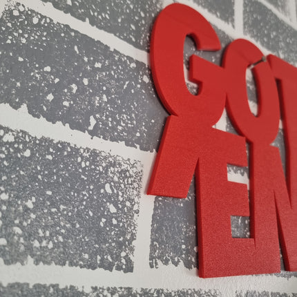 Got ’Em Wall Sign - Close Up Detail View