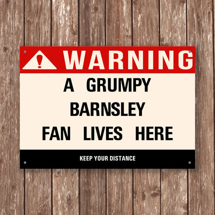 Grumpy Barnsley Fan Sign - Close Up Detail View