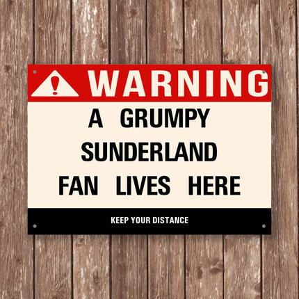 Grumpy Sunderland Fan Sign - Close Up Detail View