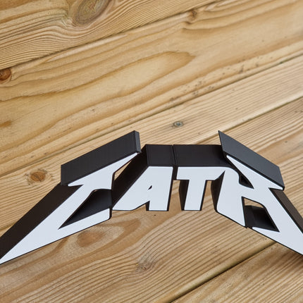 Heavy Metal Personalised Desk Name Sign - Alternative Angle View