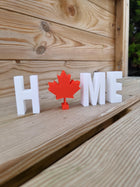 Home Decorative Letter Ornament With Maple Leaf - 3D Printed Gift | Personalised Gift
