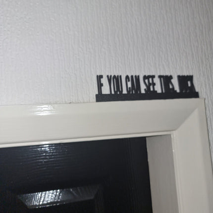 If You Can See This, Duck Door Topper - Close Up Detail View