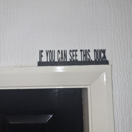 If You Can See This, Duck Door Topper - Door Topper | Personalised Gift
