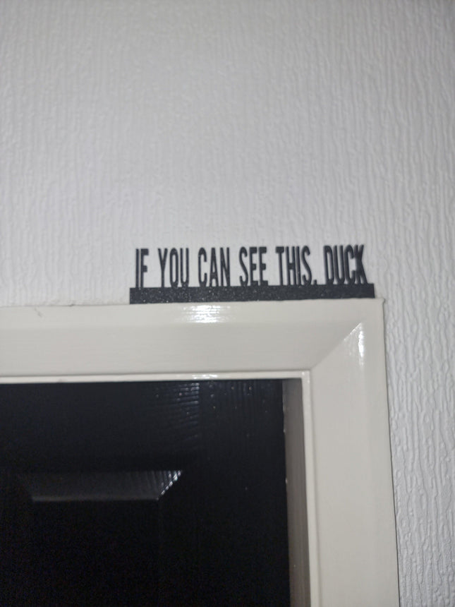 If You Can See This, Duck Door Topper - Door Topper | Personalised Gift