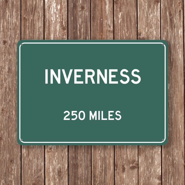 Inverness Distance Sign - Sign | Personalised Gift
