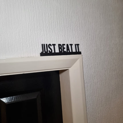 Just Beat It Door Topper - Close Up Detail View