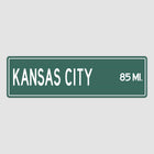 Kansas City Distance Street Sign - Sign | Personalised Gift
