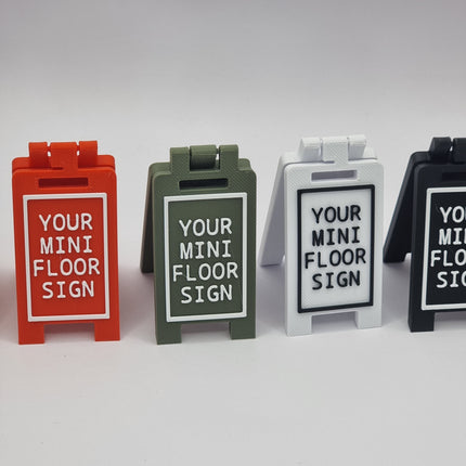 Keep Quiet Mini Floor Sign – Custom Colors & Sizes - Alternative Angle View