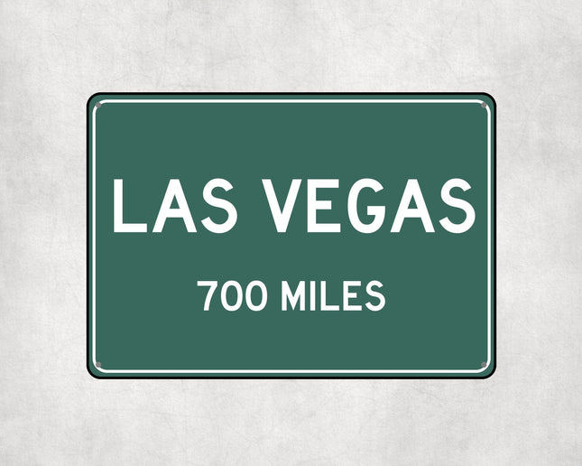 Las Vegas Distance Sign - Sign | Personalised Gift