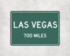 Las Vegas Distance Sign - Sign | Personalised Gift
