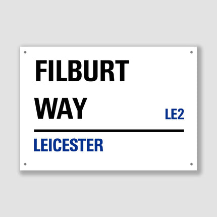 Leicester Filbert Way Street Sign - Sign | Personalised Gift