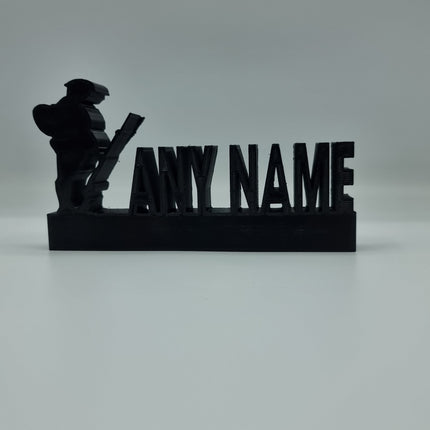 Lest We Forget Personalised Name Display - Close Up Detail View