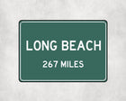 Long Beach Distance Sign - Sign | Personalised Gift
