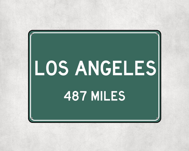 Los Angeles Distance Sign - Sign | Personalised Gift