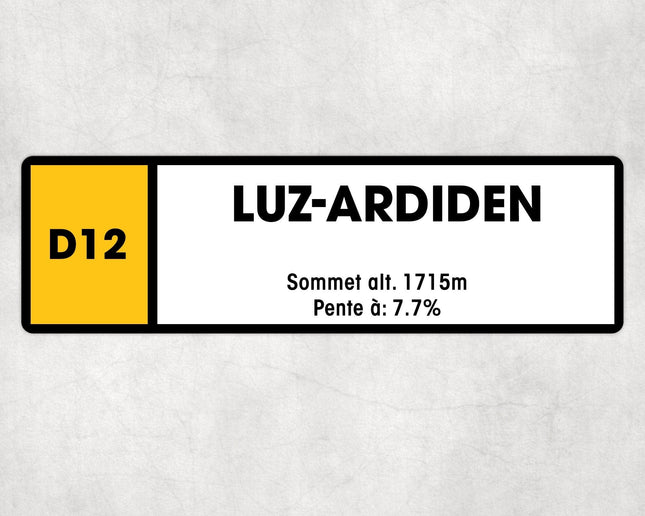 Luz-Ardiden D12 Route Sign - Sign | Personalised Gift