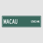 Macau Distance Street Sign - Sign | Personalised Gift
