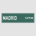 Madrid Distance Street Sign - Sign | Personalised Gift