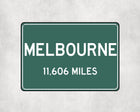 Melbourne Distance Sign - Sign | Personalised Gift