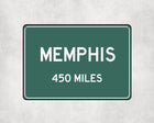 Memphis Distance Sign - Sign | Personalised Gift