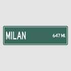 Milan Distance Street Sign - Sign | Personalised Gift