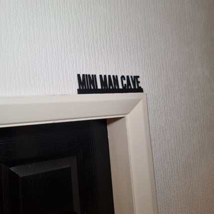 Mini Man Cave Door Topper - Close Up Detail View