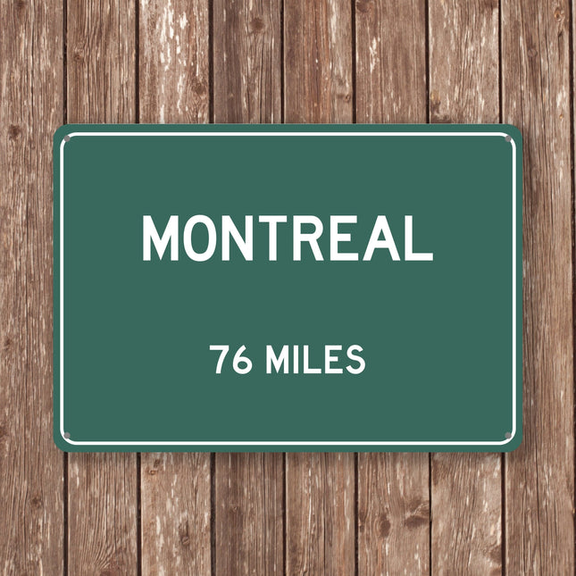 Montreal Distance Sign - Sign | Personalised Gift