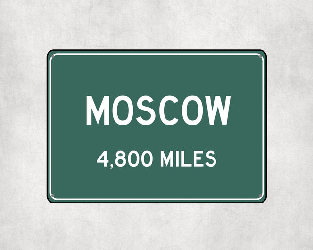 Moscow Distance Sign - Sign | Personalised Gift