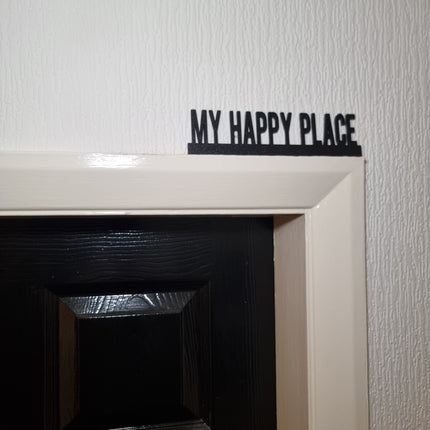 My Happy Place Door Topper - Close Up Detail View