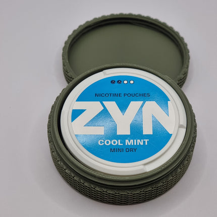 Nicotine Pouch Keeper – Custom ZYN Container - Close Up Detail View
