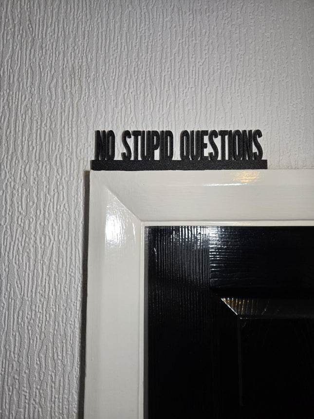 No Stupid Questions Door Topper - Door Topper | Personalised Gift