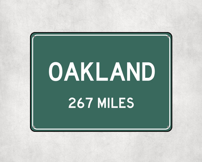 Oakland Distance Sign - Sign | Personalised Gift