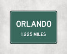 Orlando Distance Sign - Sign | Personalised Gift