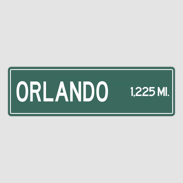 Orlando Distance Street Sign - Sign | Personalised Gift