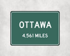 Ottawa Distance Sign - Sign | Personalised Gift