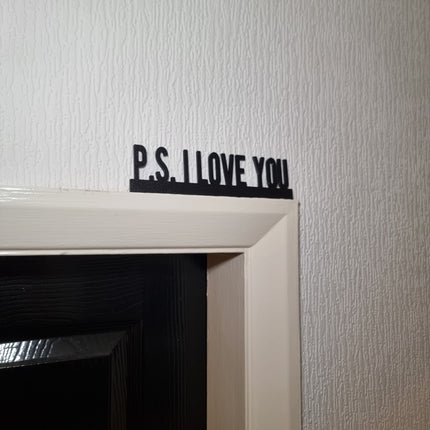 P.S. I Love You Door Topper - Close Up Detail View