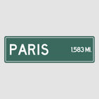 Paris Distance Street Sign - Sign | Personalised Gift