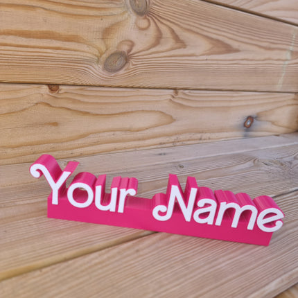 Personalised Desk Name Sign - Alternative Angle View